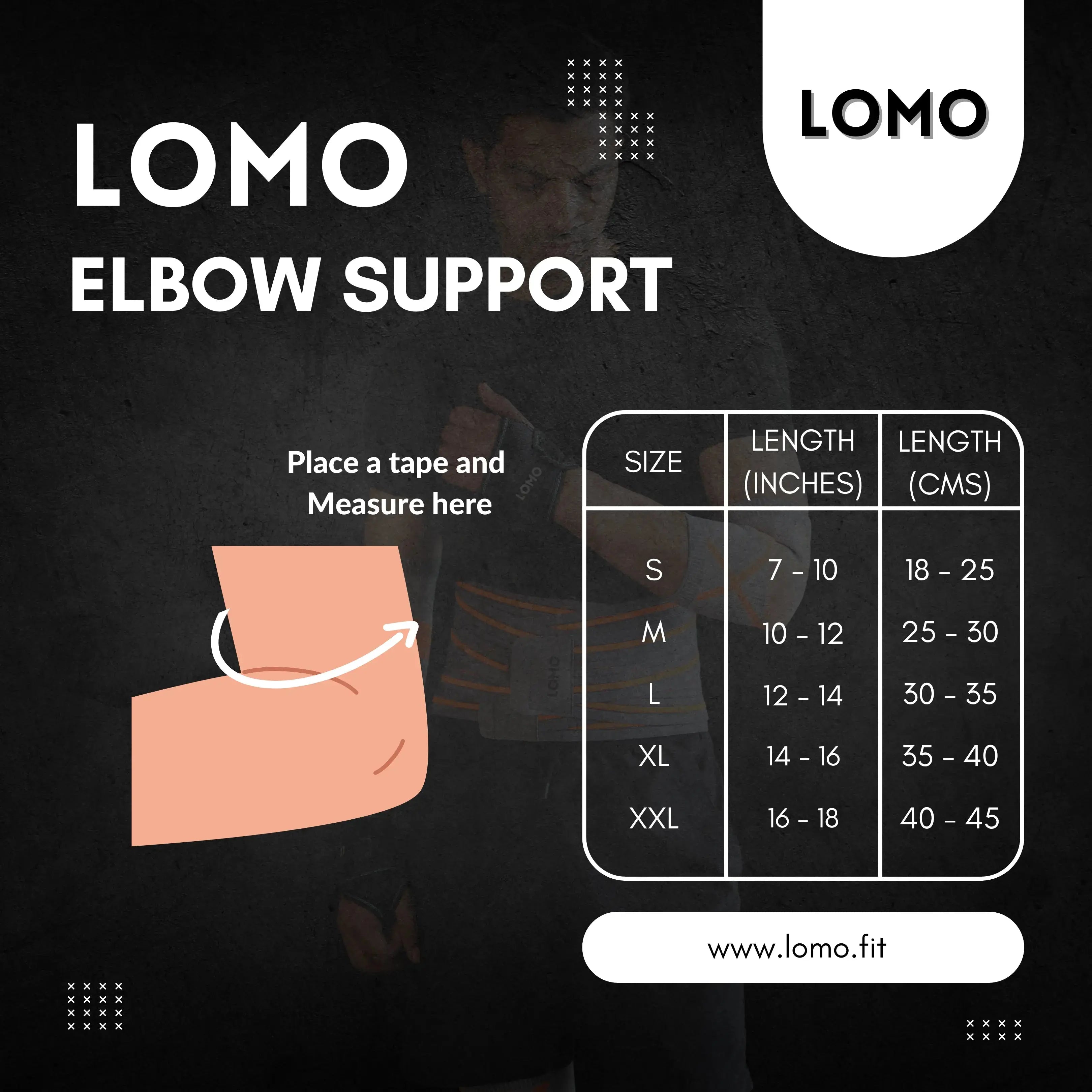 LOMO Luxe Elbow Brace - Pair (2pcs) For Both Elbows LOMO